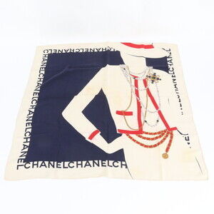Chanel Mademoiselle Gripoix Colored Stone Scarf/Muffler/Stole, Large Size, Wo...